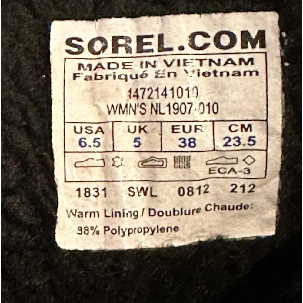 SOREL TIVOLI Women's WATERPROOF Mid-Calf WINTER BOOTS NL 1907-010 Black 6.5 - Picture 10 of 11